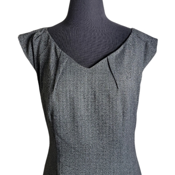 Vintage Mossimo dress cap sleeve v neck size 10 gray heather - Picture 3 of 5